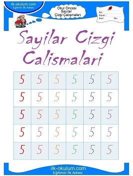 Çocuklar İçin Çizgi Çalışma Sayfaları 